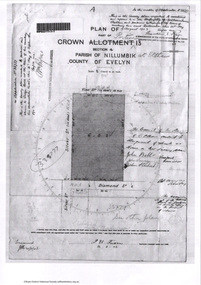 Document - Photocopy, Survey Fleld Notes of Part of Crown Portion 13, Section 4 at Eltham, Parish of Nillumbik, County of Evelyn, 1902-1903