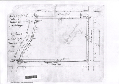 Document - Photocopy, Survey Fleld Notes of Part of Crown Portion 13, Section 4 at Eltham, Parish of Nillumbik, County of Evelyn, November 1909