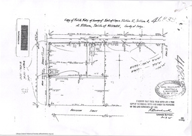 Document - Photocopy, Survey Fleld Notes of Part of Crown Portion 12, Section 4 at Eltham, Parish of Nillumbik, County of Evelyn, 30 September 1925