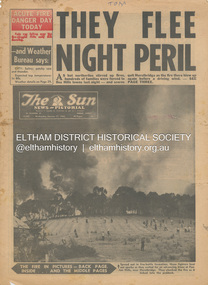 Newspaper - Newspaper articles, Sun News-Pictorial, They Flee Night Peril, The Sun News-Pictorial, Wednesday, January 17, p1, 1962