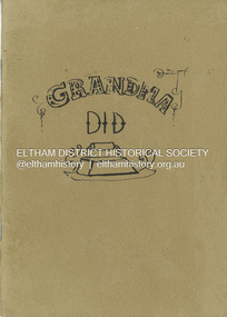 Book, Judy Wadham, Grandma Did!, c.1970