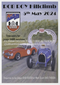 Flyer, VHHR (Victorian Historic Racing Register), Rob Roy Hill Climb 5th May, 2024