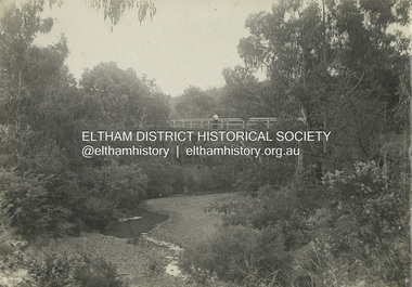 Photograph - Black and White Print, J.E. Barnes, Cottles Bridge, c.1920