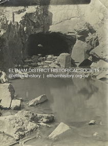 Photograph - Black and White Print, J.E. Barnes, Warrandyte Tunnel, c.1920