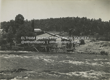 Photograph - Black and White Print, D. Barnes, The old water wheel, Warrandyte, c.1920