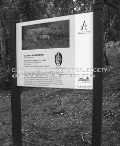 Photograph - Digital Photograph, Alan King, Sign: Clara Southern, Heidelberg School Artists Trail, Main Road, Research, 2008