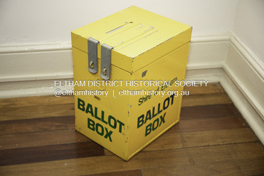 Decorative object (Item) - Steel Box, Shire of Eltham Ballot Box