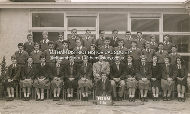 Photograph - Black and White Print, Classic Photos, Form IIId, Eltham High School, 1959