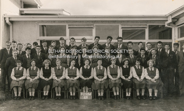 Photograph - Black and White Print, Classic Photos, Form 4B, Eltham High School, 1960