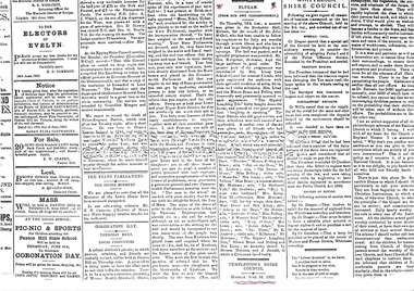 Document - Newsclipping photocopies, Miscellaneous newsclippings pertaining to Eltham Public Hall (henry Street and Arthur Street), 1903-1951