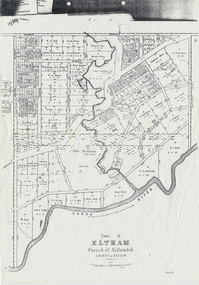 Document - Map, Victoria. Department of Crown Lands and Survey, Town of Eltham, Parish of Nillumbik, County of Evelyn, 2 October 1929