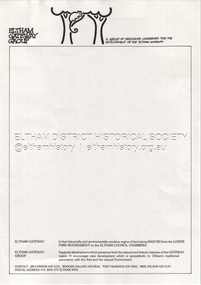 Document - Letterhead, Jim Connor et al, Eltham Gateway Group, 1987