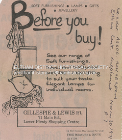 Document - Property Binder, 71 Main Road, Lower Plenty, 1971