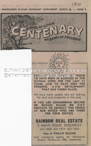 Document - Property Binder, 5 Eltham-Yarra Glen Road, Kangaroo Ground, 1971