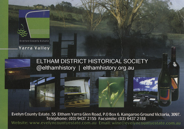 Postcard - Photograph, Evelyn County Estate, Evelyn County Estate, Yarra Valley, c.2009