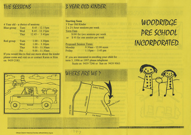 Folder, Woodridge Pre School Incorporated, 1993-2001