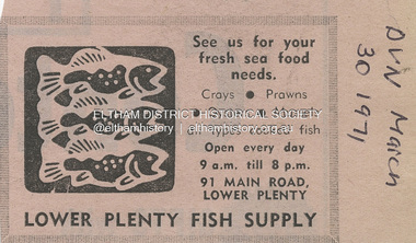 Document - Property Binder, 91 Main Road, Lower Plenty, 1971