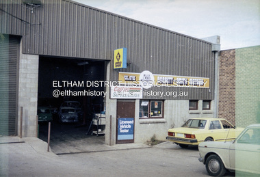 Negative - Photograph, Peter Bassett-Smith (poss), Bassett-Smith Motors, Simms Road, Briar Hill, 1986