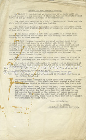 Document - Report, G.E. Newton, Road Reserve Housing, Aug. 1957