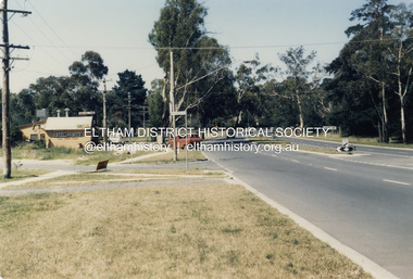Photograph - Colour Print, Looking north along Main Road at intersection of Falkiner Street, Eltham, c.1988