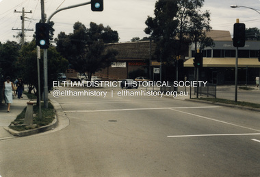 Photograph - Colour Print, Looking north along Main Road at intersection with Dudley Street, Eltham, c.1988