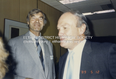 Photograph - Colour Print, Attendees at a function held in the Eltham Shire Council Offices, 895 Main Road, Eltham, 12 May 1989