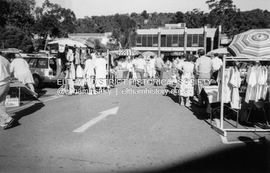 Photograph - Black and White Print, Eltham Art and Craft Market, Safeway Carpark, c.1988