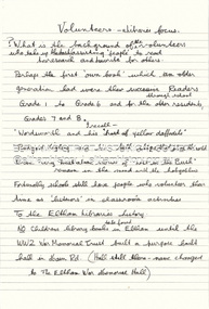 Folder, A brief history of the Eltham Library, c.1994
