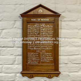 Photograph - Medal, Jim Connor, Eltham Roll of Honour Board, Eltham Community Gallery, Eltham Library, 20 April 2023
