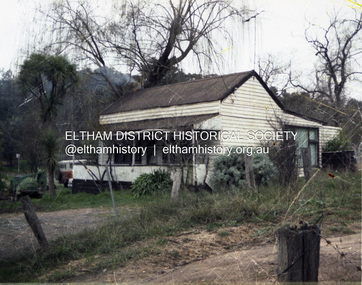 Negative - Photograph, Peter Bassett-Smith (poss), Former Dodkins family home, corner Reynolds Road and Main Road, Eltham shortly before demolition, 1986