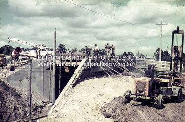 Slide, Russell Yeoman, Sherbourne Road overpass, Briar Hill, Bridge span, c. September 1970