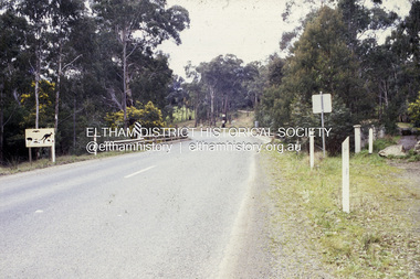 Slide, Russell Yeoman, Main Road Bridge, Watsons Creek, c.Sep. 1989