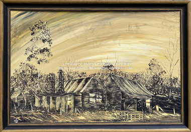 Artwork, other - Painting, Don Brown, Behind the High School (Eltham), 1974