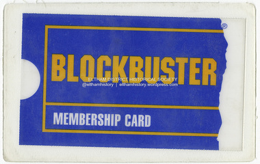 Ephemera - Digital Copy, Blockbuster Membership Card, 1997