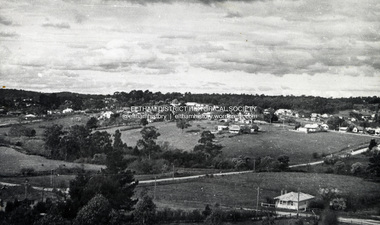 Photograph - Digital Copy, View looking northeast across Brougham Street to Main Road, Eltham, c.1952