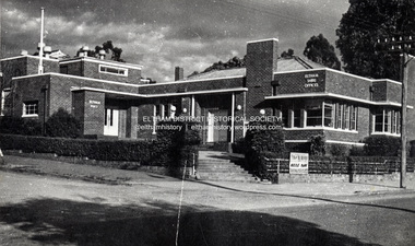 Photograph - Digital Copy, Eltham Shire Offices and Eltham Hall, cnr Arthur Street and Main Road, Eltham, c.1952