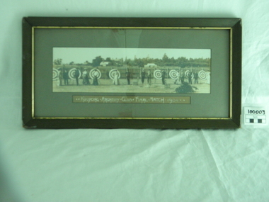 Framed Photograph, J C Bartlett, Kooyong Archery Club Final Match 1904, 1904