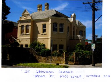 Document - CHIMERES, 25 GLADSTONE PARADE, ELSTERNWICK