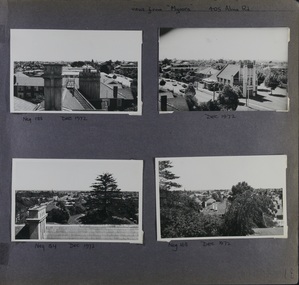 4 photos on page - different views across the roof of surrounding houses plus mansion's garden and big church across the road