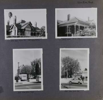 4 photos on page - 3 old houses in their gardens and 2 of the photos include vehicles