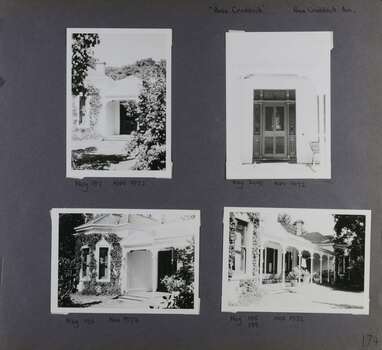 Three views of the entrance and one of the side verandah of this old home