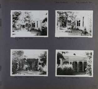 Four different views of this old one storey home in its garden