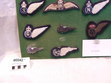 Cloth R.A.F insignia on board