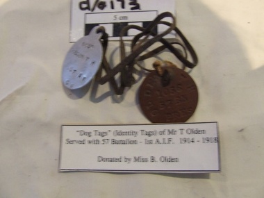 WWI Identity (dog) tags