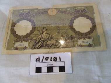 bank note 100 lire Italian