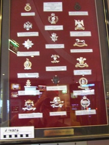 Badge Board, Regiments of Household Cavalry and Royal Armored Corps
