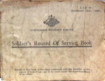 Australian Soldiers Record of Service Book