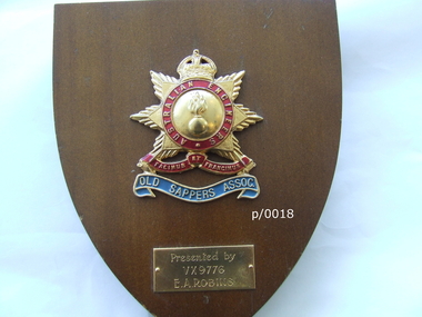 Plaque Old Sappers Association, Old Sappers Association
