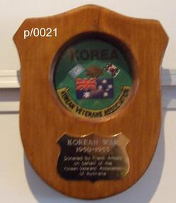 Plaque Korean War KVA (Korean Vetrans Association), Korean War KVA (Korean Vetrans Association)