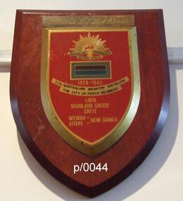 Plaque 2/11 AIF Perth Regiment, 2/11 AIF Perth Regiment